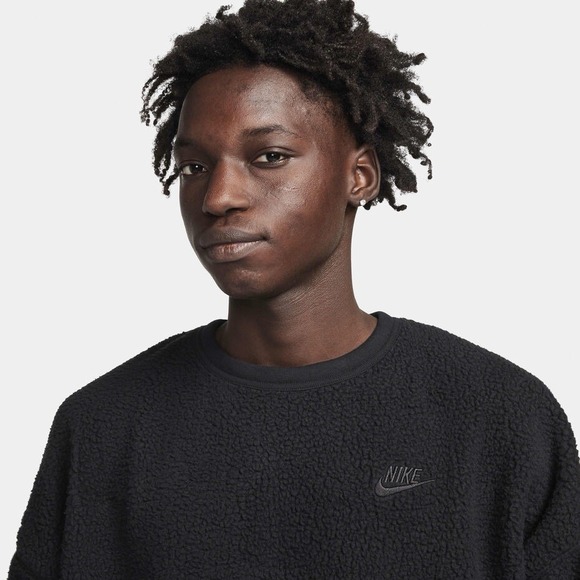 Nike Sweatshirt Pullover Fleece Club Crew Size XL FB8378-010 Black NEW $90 - Picture 10 of 12